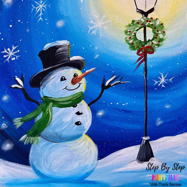 Snowman Painting 597 × 597