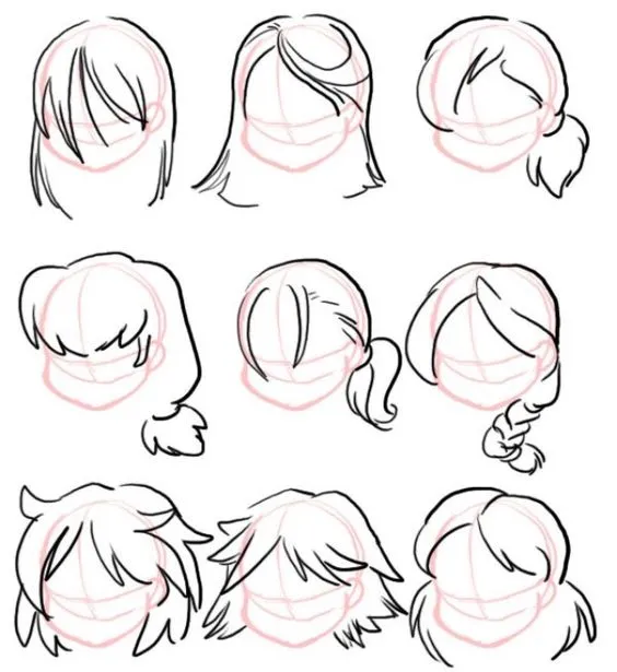 Hair Examples for a Cartoon