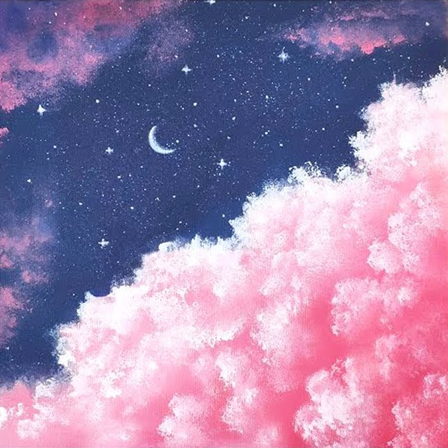 Pink Clouds Painting 645 × 645