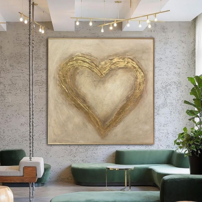 Heart Painting on Canvas