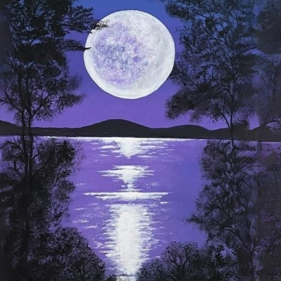 Beautiful Moonlight Night Scene