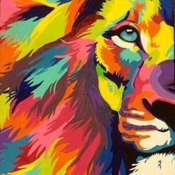 Abstract Lion Painting 251 × 251