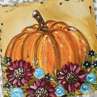 Pumpkin Painting on Canvas