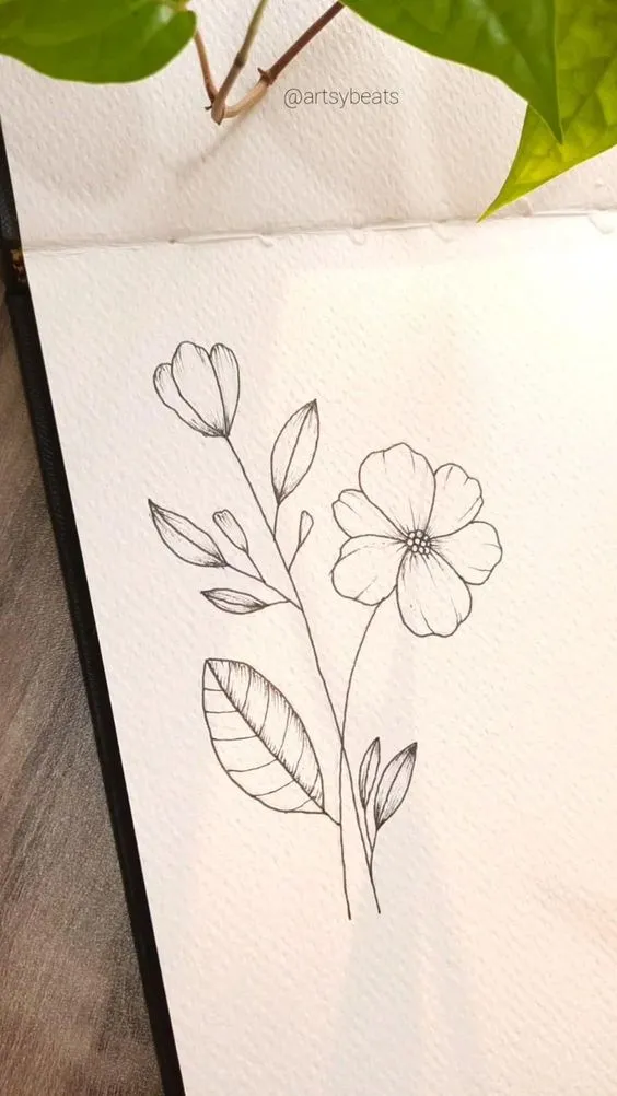 Easy Sketch of a Flower
