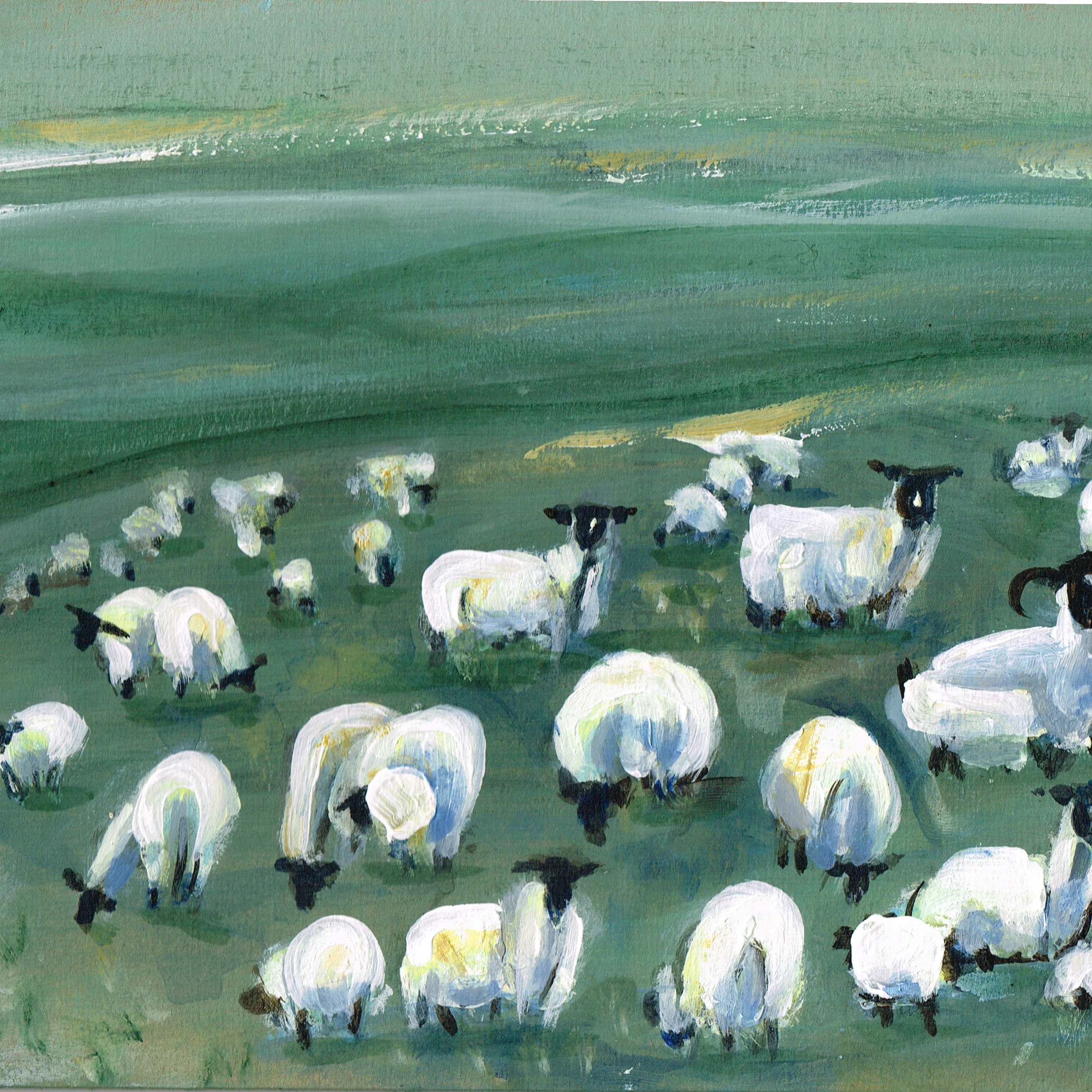 Field of Sheep Painting 2427 × 2427