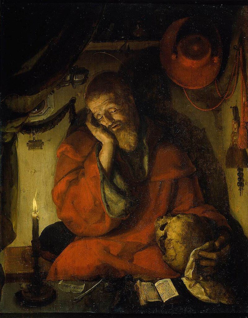 St. Jerome in his Study by Candlelight by Aert van Leyden