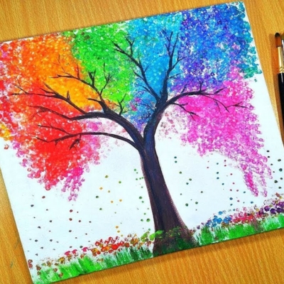 Acrylic Rainbow Tree