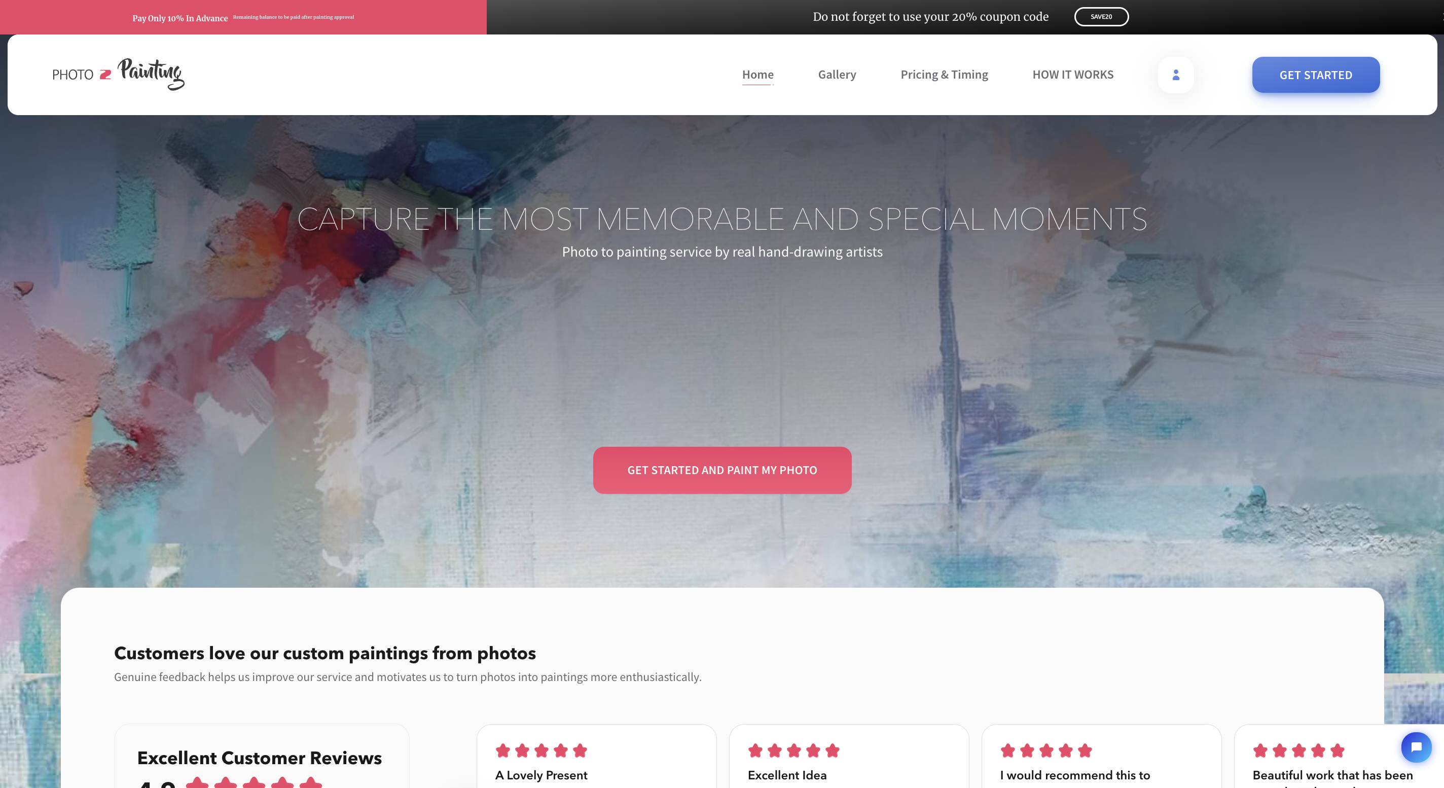 Screenshot of Photo 2 Painting Website - Custom Painting