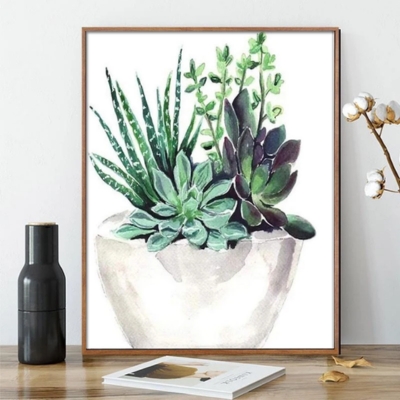 Succulents Painting on Canvas