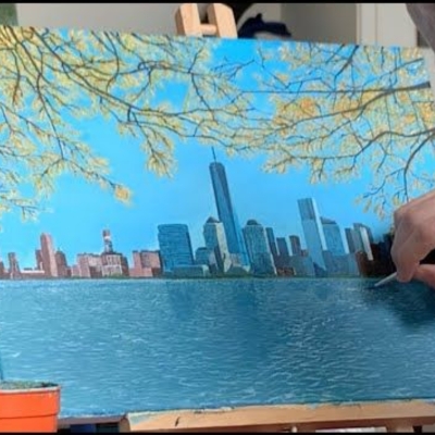 Skyline Painting on Canvas