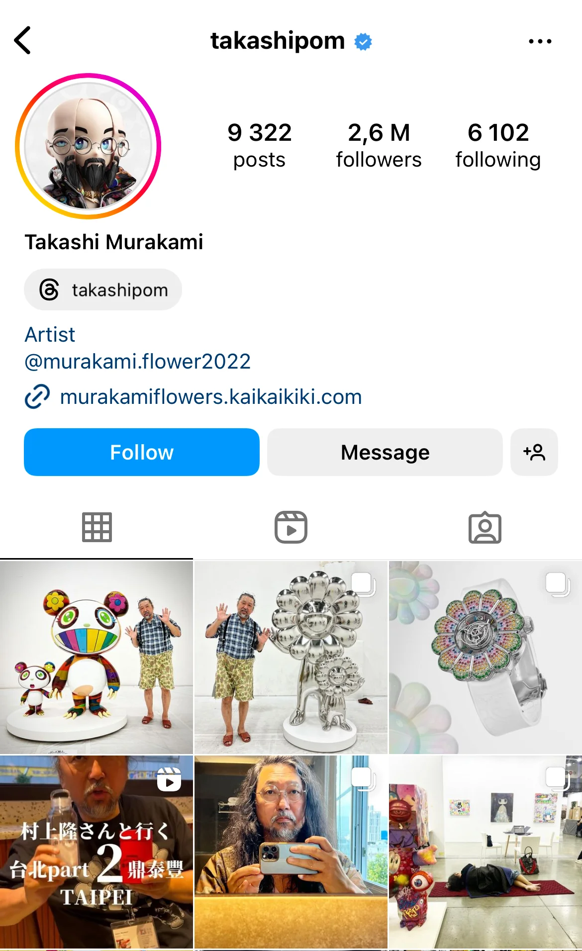 Takashi Murakami Instagram