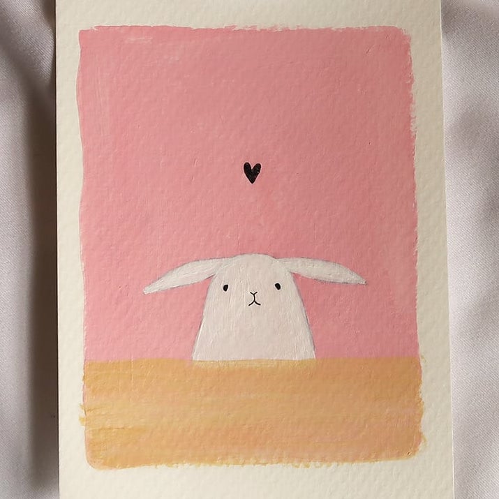 Simple Bunny Painting 715 × 715