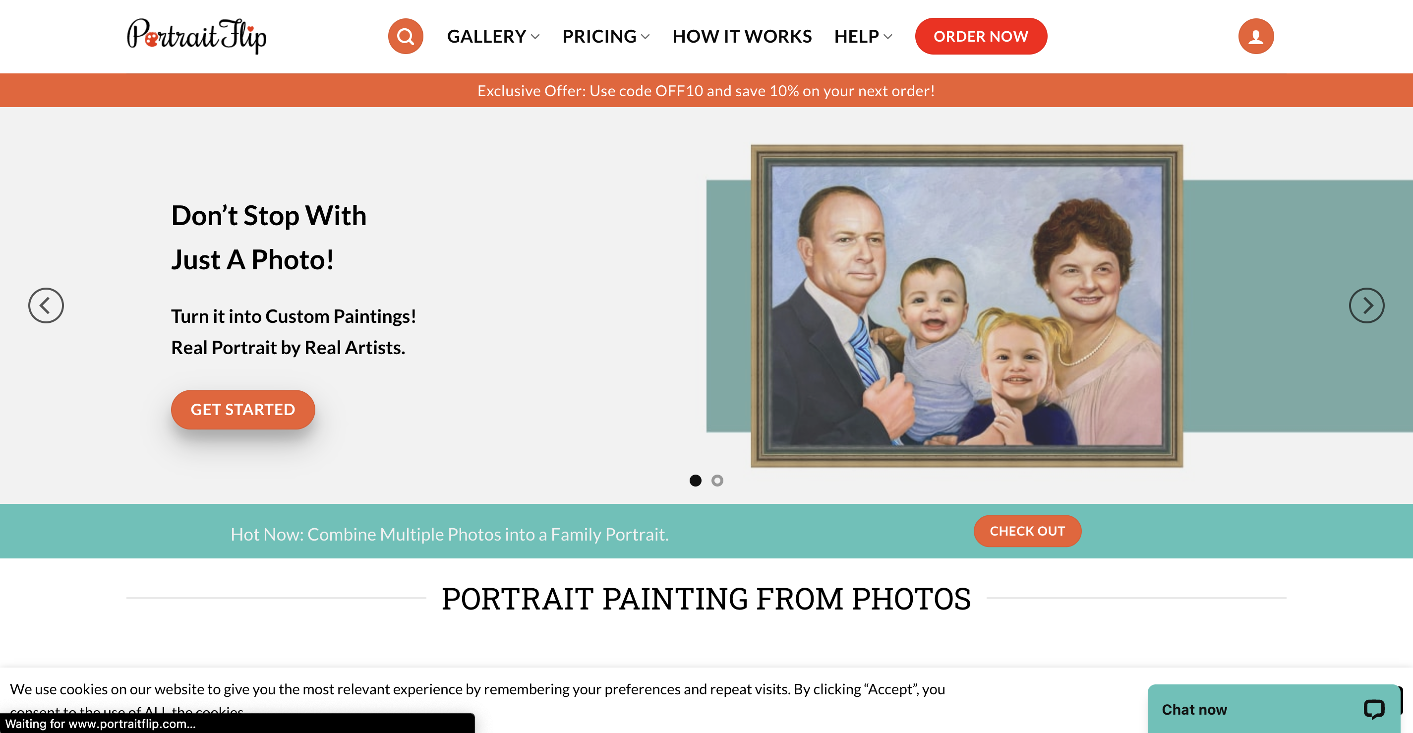 Screenshot of PotraitFlip - Turning Photos into Paintings
