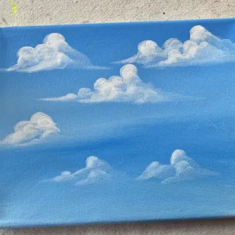 Fluffy Clouds Painting 335 × 335