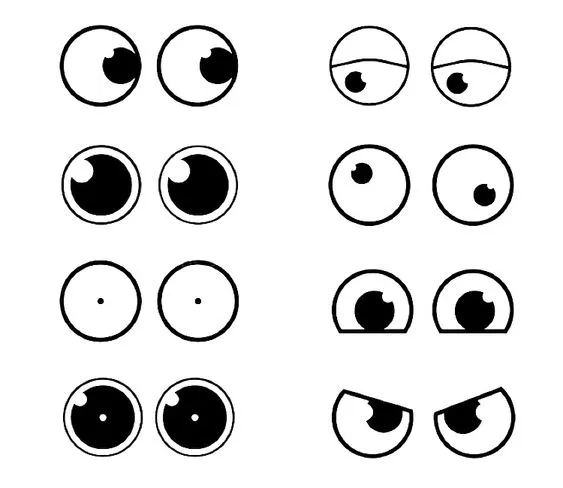 Eyes Examples for a Cartoon