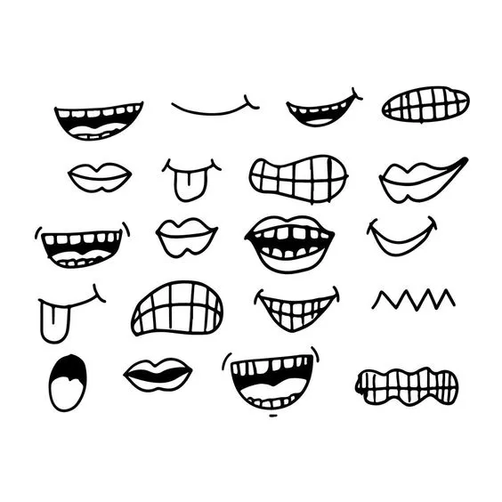 Mouth Examples for a Cartoon