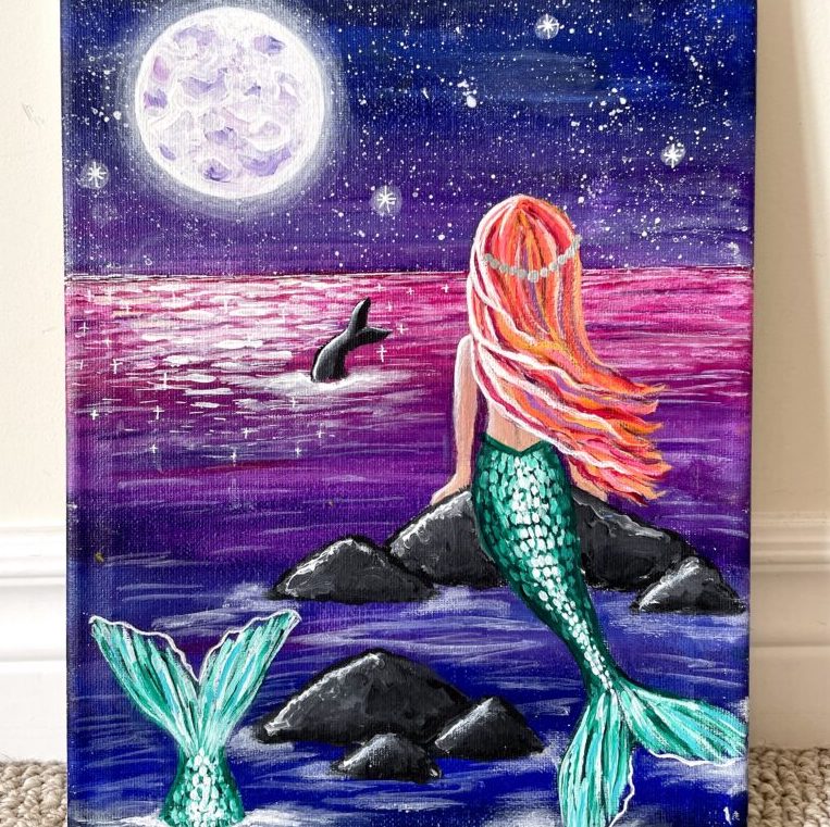 Moonlit Mermaid Painting 763 × 763