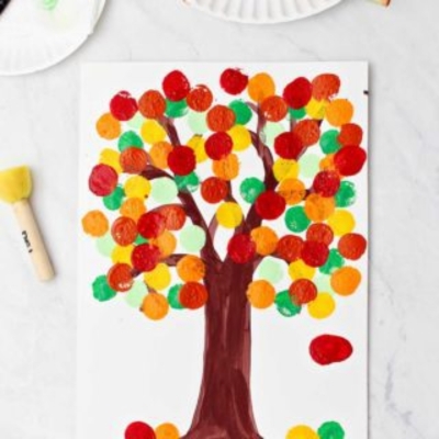 Easy Tree Painting for Kids