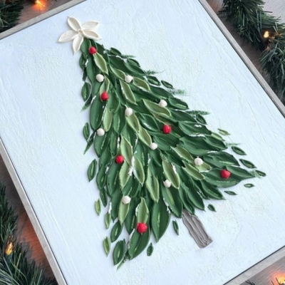 Christmas Tree Painting on Canvas