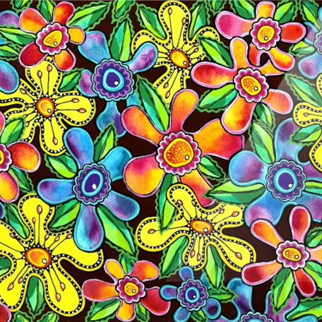 Funky Flowers Painting 456 × 456