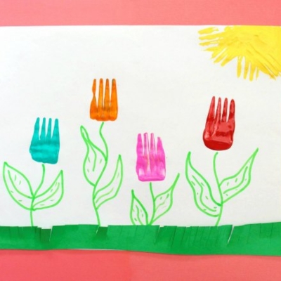 Fork Tulips for Kids