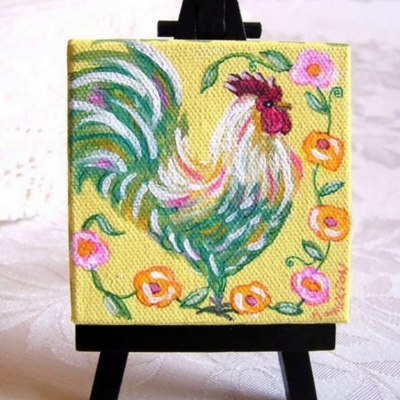 Mini Canvas Painting Idea - Magnets