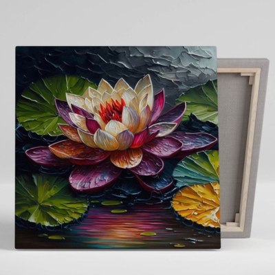 Floating Flowers on Canvas