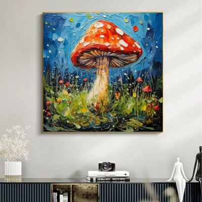 Mushroom Painting on Canvas