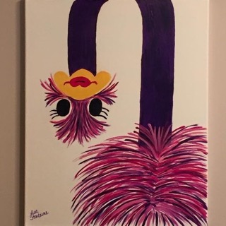 Fun Ostrich Painting Small 320 × 320