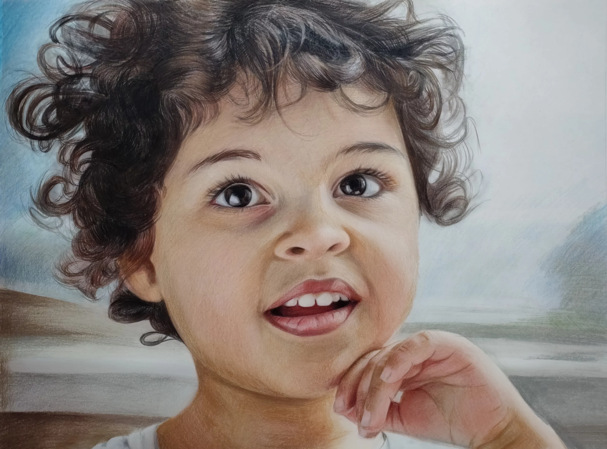 Best Mother Day Gift for Girlfriend - Color Pencil Portrait